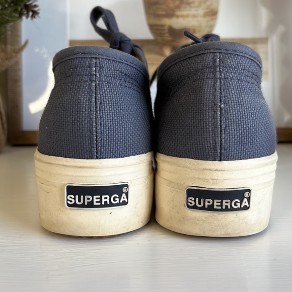 Superga Blue Platform Sneakers - Picture 4 of 8
